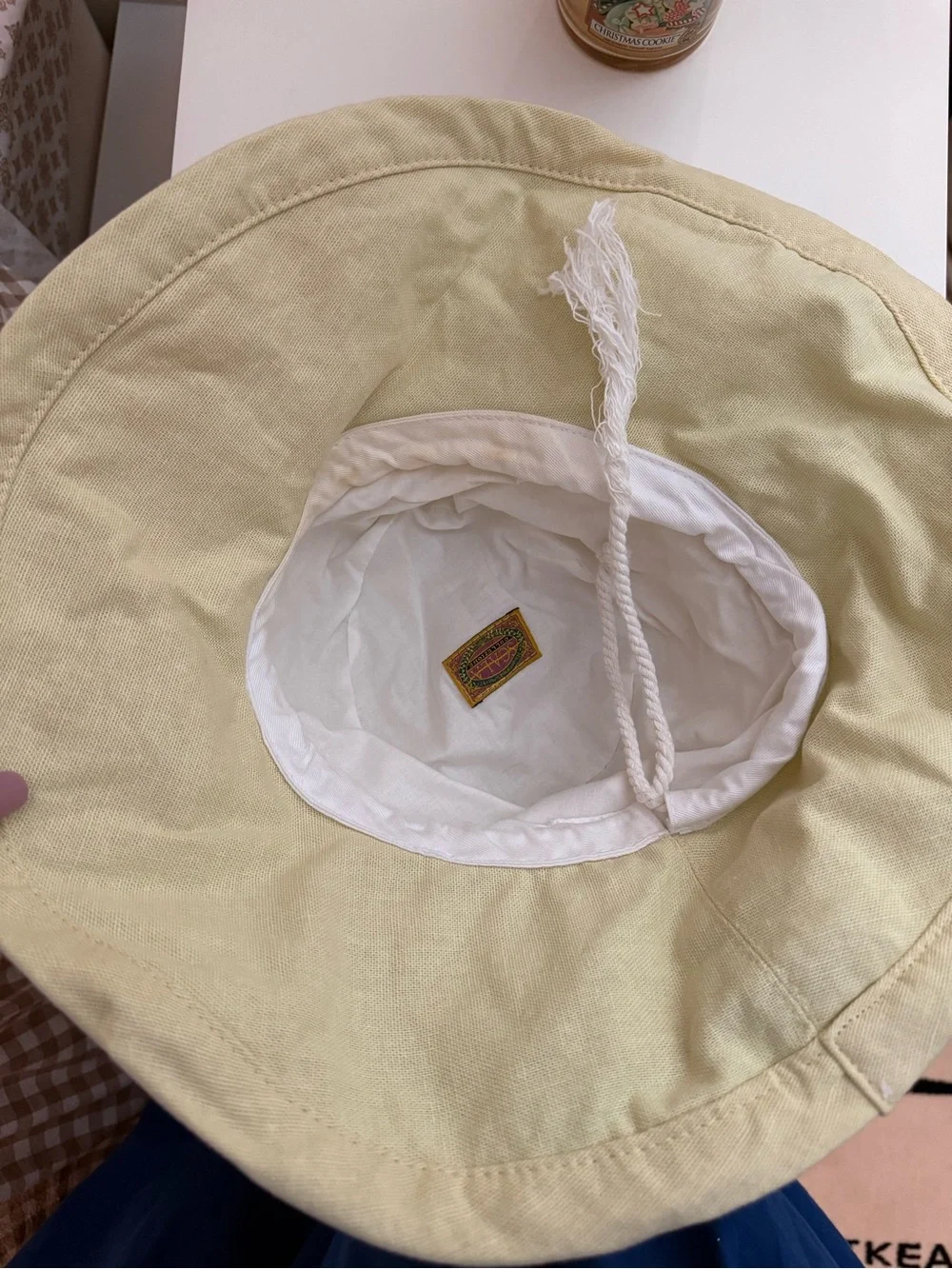 Scala Canvas Wide Brim Bucket Hat - Yellow/Tan- Adjustable & Packable